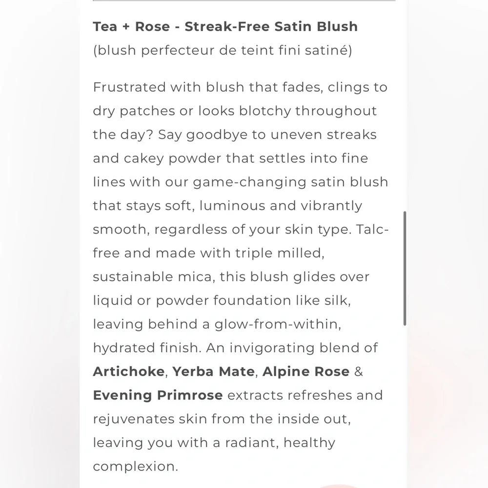 Seraphine Botanicals Tea + Rose Blush - Pomegranate